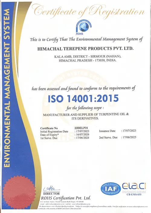ISO 14001 Certificate